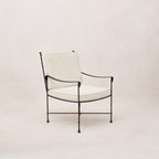 Chaise de salle à manger/salon d'extérieur – Structure en fer noir