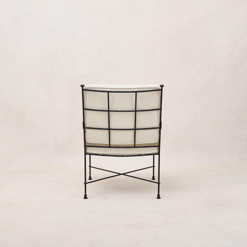 Chaise de salle à manger/salon d'extérieur – Structure en fer noir