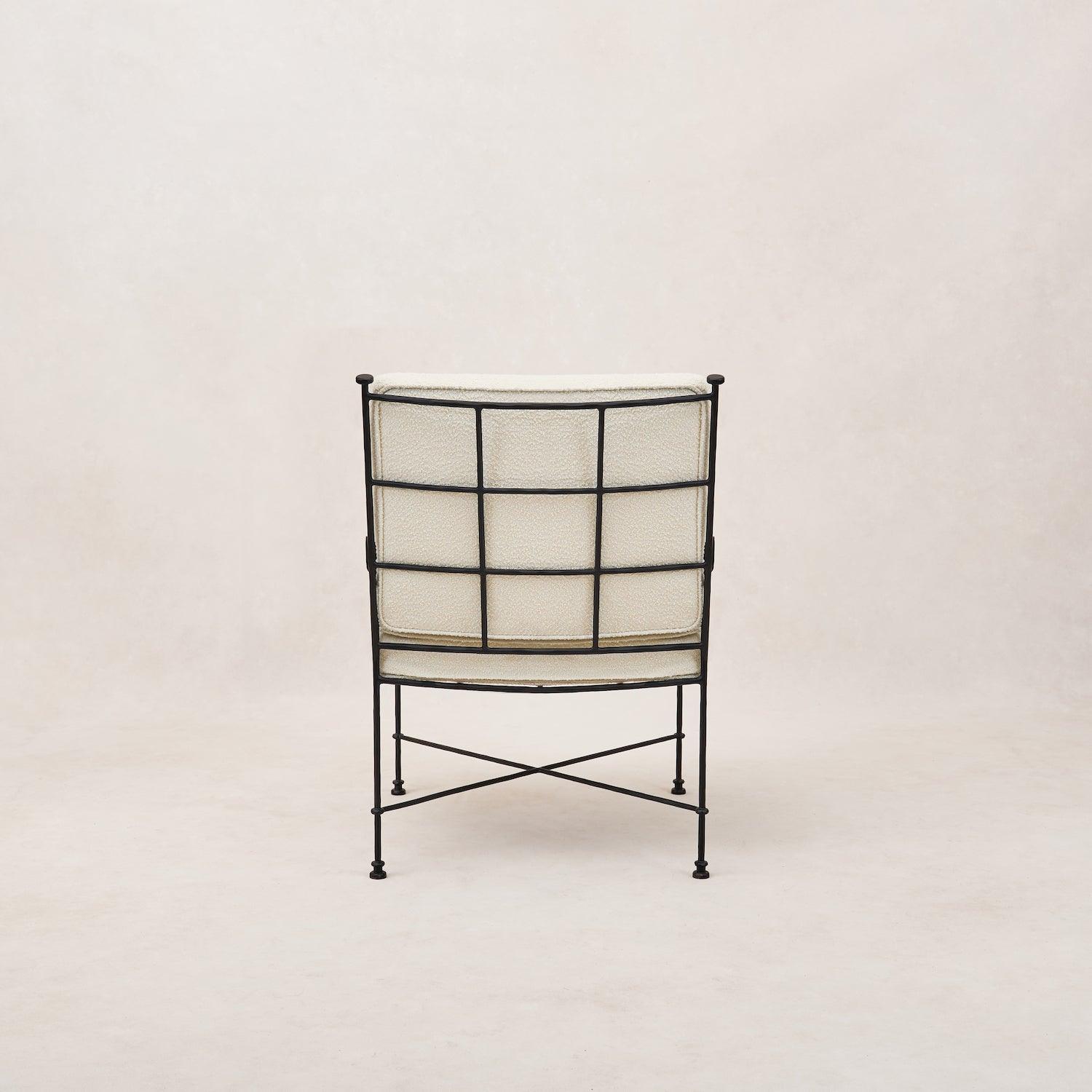 Chaise de salle à manger/salon d'extérieur – Structure en fer noir