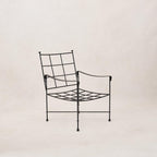 Chaise de salle à manger/salon d'extérieur – Structure en fer noir