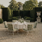 Chaise de salle à manger/salon d'extérieur – Structure en fer blanc