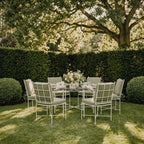 Chaise de salle à manger sans accoudoirs d'extérieur - Cadre en fer blanc