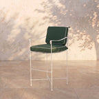 Tabouret de comptoir d'extérieur - Structure en fer blanc