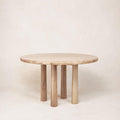 Table à manger ronde - Bois massif naturel