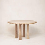 Table à manger ronde - Bois massif naturel