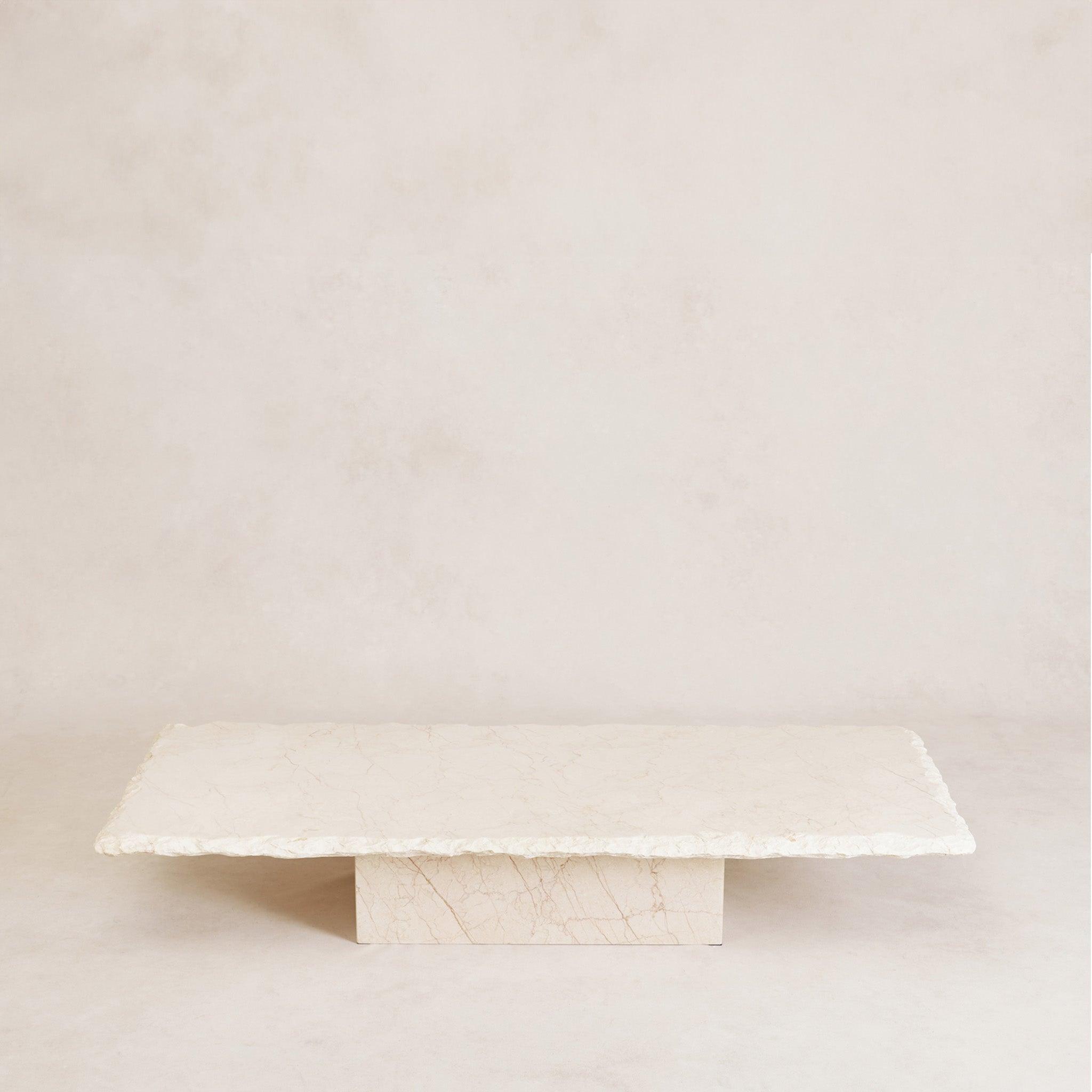 Table basse en marbre - Design bas, Pierre italienne et turque