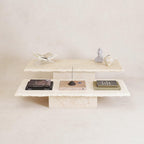 Table basse en marbre - Design bas, Pierre italienne et turque