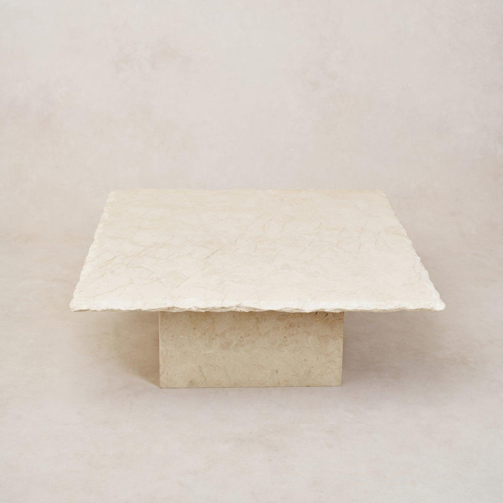Table basse en marbre - Carrée, Pierre italienne et turque