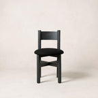 Chaise de salle à manger - Boucle noire et chêne blanc
