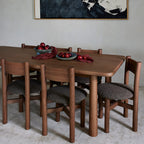 Table de salle à manger rectangulaire - Finition Moka