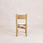 Chaise de salle à manger - Chêne clair Bouclé et Structure en chêne blanc
