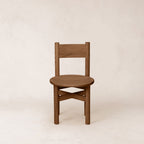 Chaise de salle à manger - Bois massif, finition moka