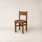 Chaise de salle à manger - Bois massif, finition moka