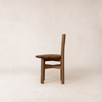 Chaise de salle à manger - Bois massif, finition moka