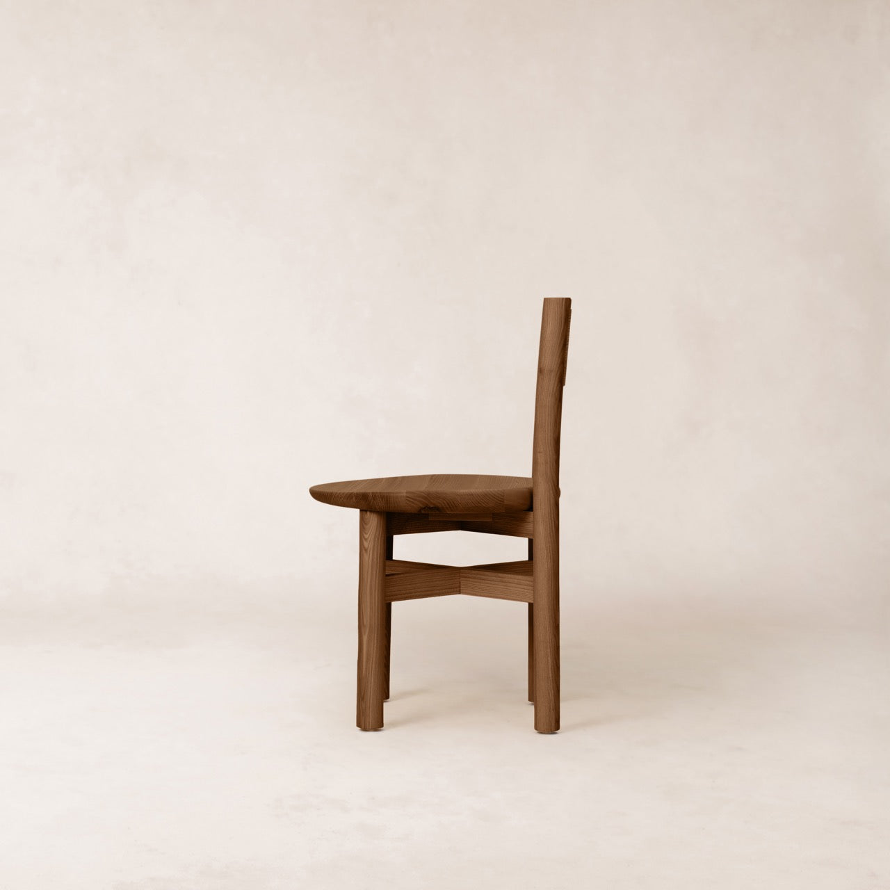 Chaise de salle à manger - Bois massif, finition moka