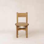 Chaise de salle à manger - Bois massif, finition chêne chaleureux