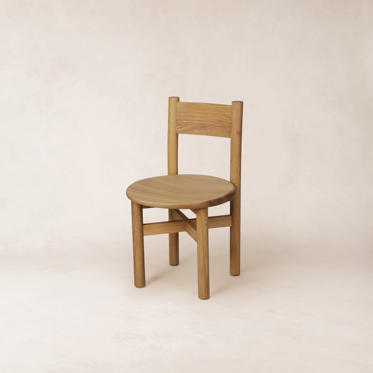 Chaise de salle à manger - Bois massif, finition chêne chaleureux