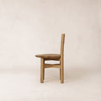 Chaise de salle à manger - Bois massif, finition chêne chaleureux