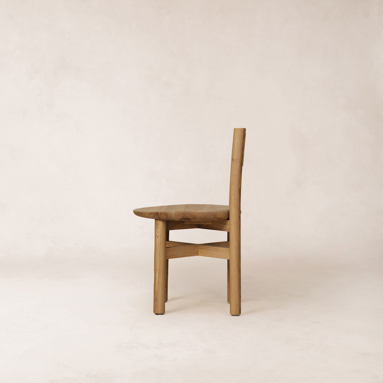 Chaise de salle à manger - Bois massif, finition chêne chaleureux