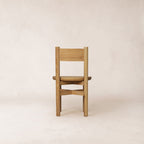 Chaise de salle à manger - Bois massif, finition chêne chaleureux