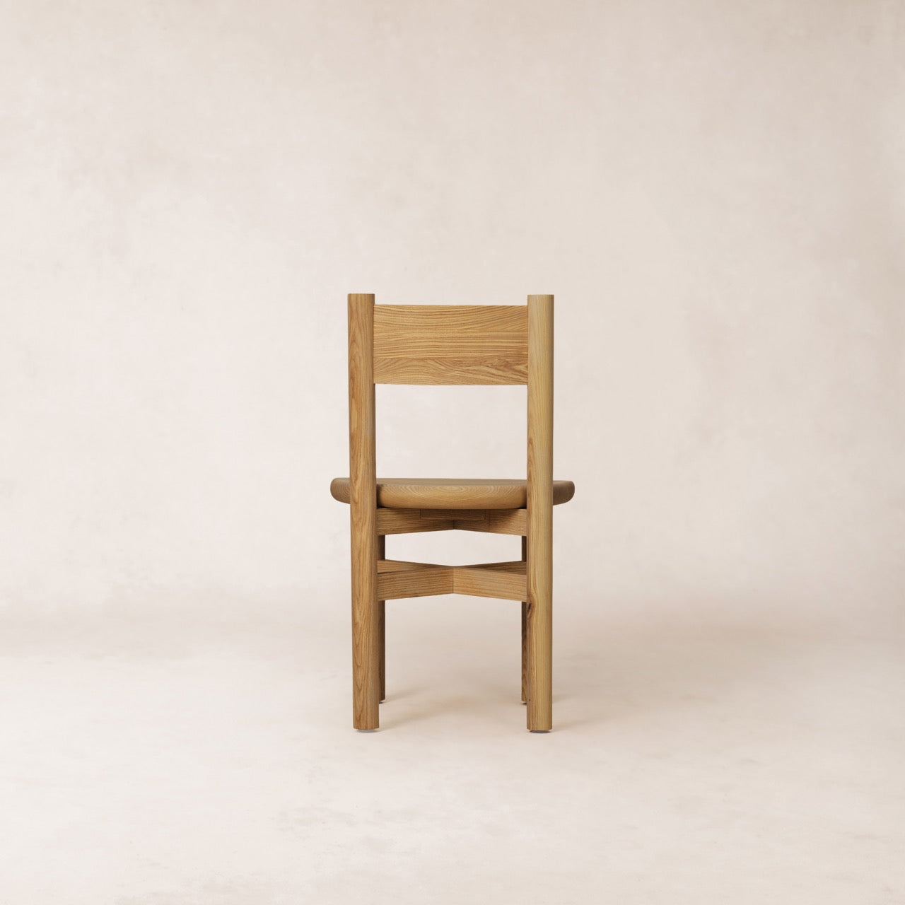 Chaise de salle à manger - Bois massif, finition chêne chaleureux