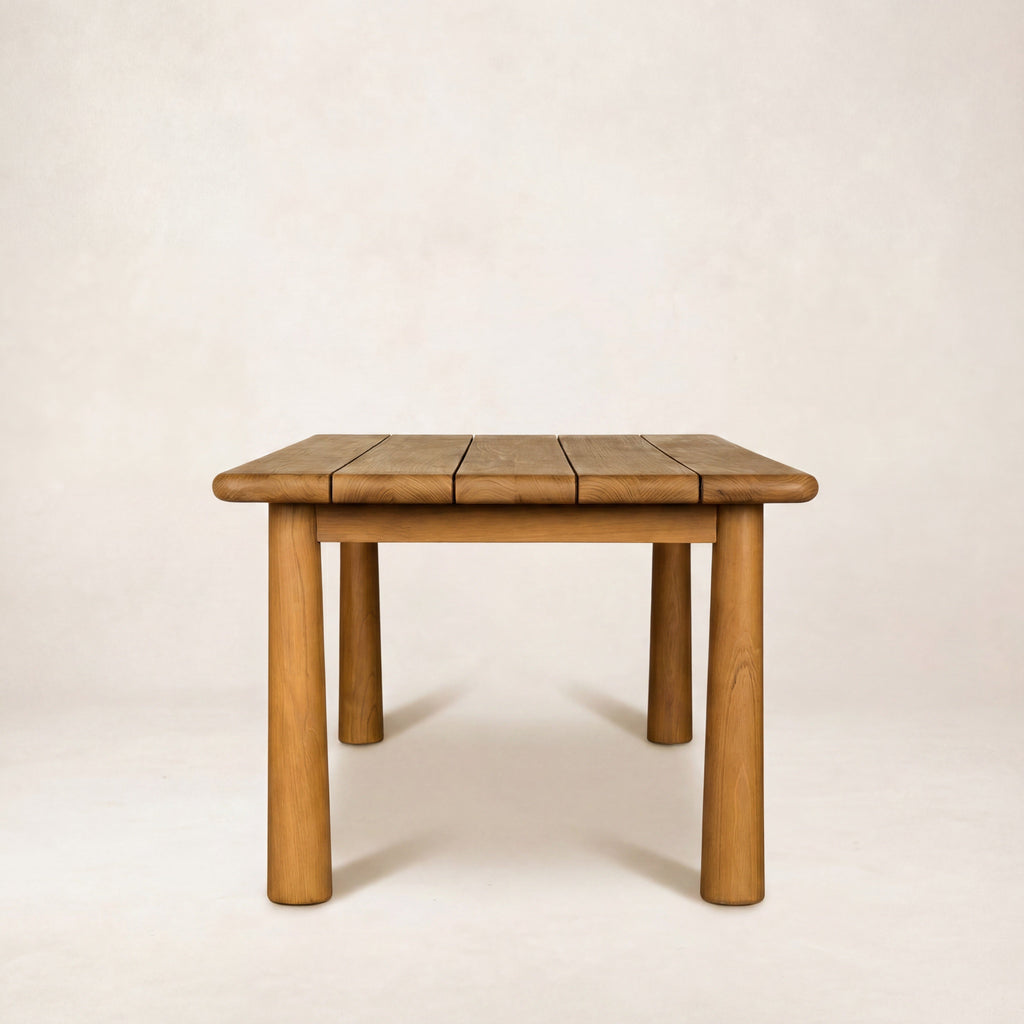 Table de bar d'extérieur - Structure en fer blanc, plateau en verre