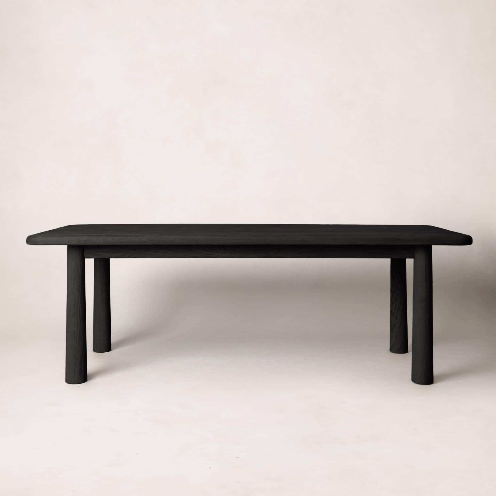 Table à manger en chêne blanc massif – Finition moka