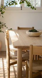 Table à manger rectangulaire - Bois massif naturel