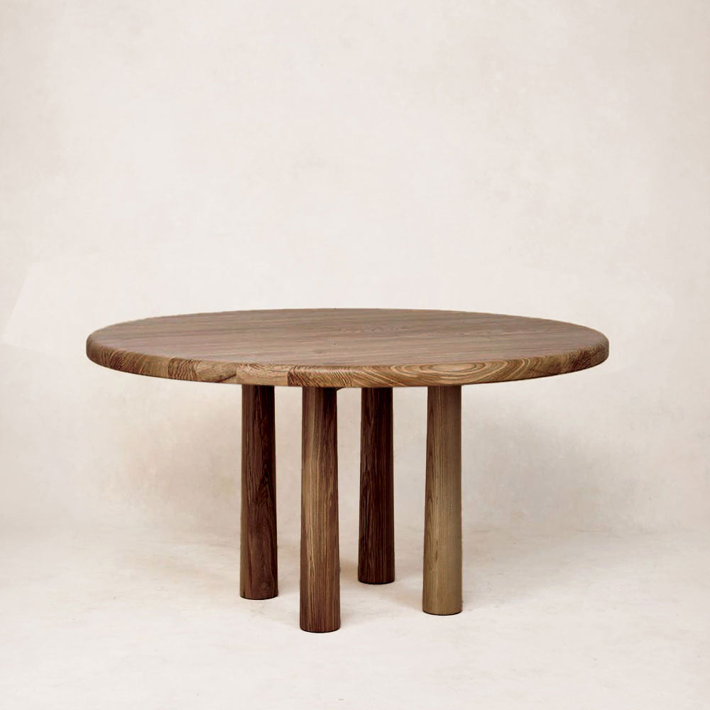 Table à manger ronde – finition moka