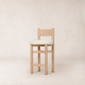 Tabouret de comptoir - Boucle blanc et bois de frêne naturel
