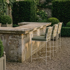 Tabouret de comptoir d'extérieur - Structure en fer blanc