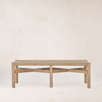 Banc de salle à manger - Assise en jute tressée, Chêne blanc